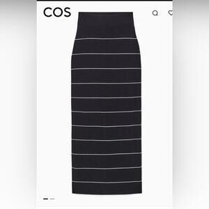Cos knit striped maxi skirt